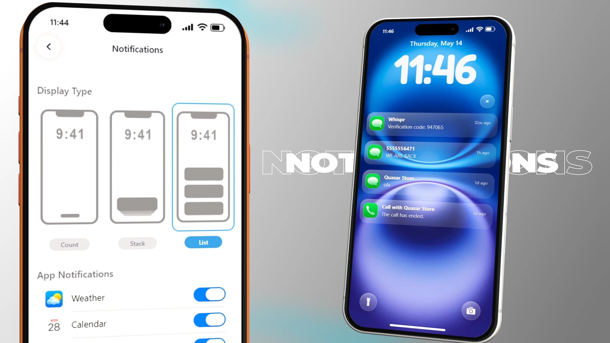 FiveM Smartphone V3 customizable lock screen notification styles with modern React settings system for ESX QB-Core and Qbox servers