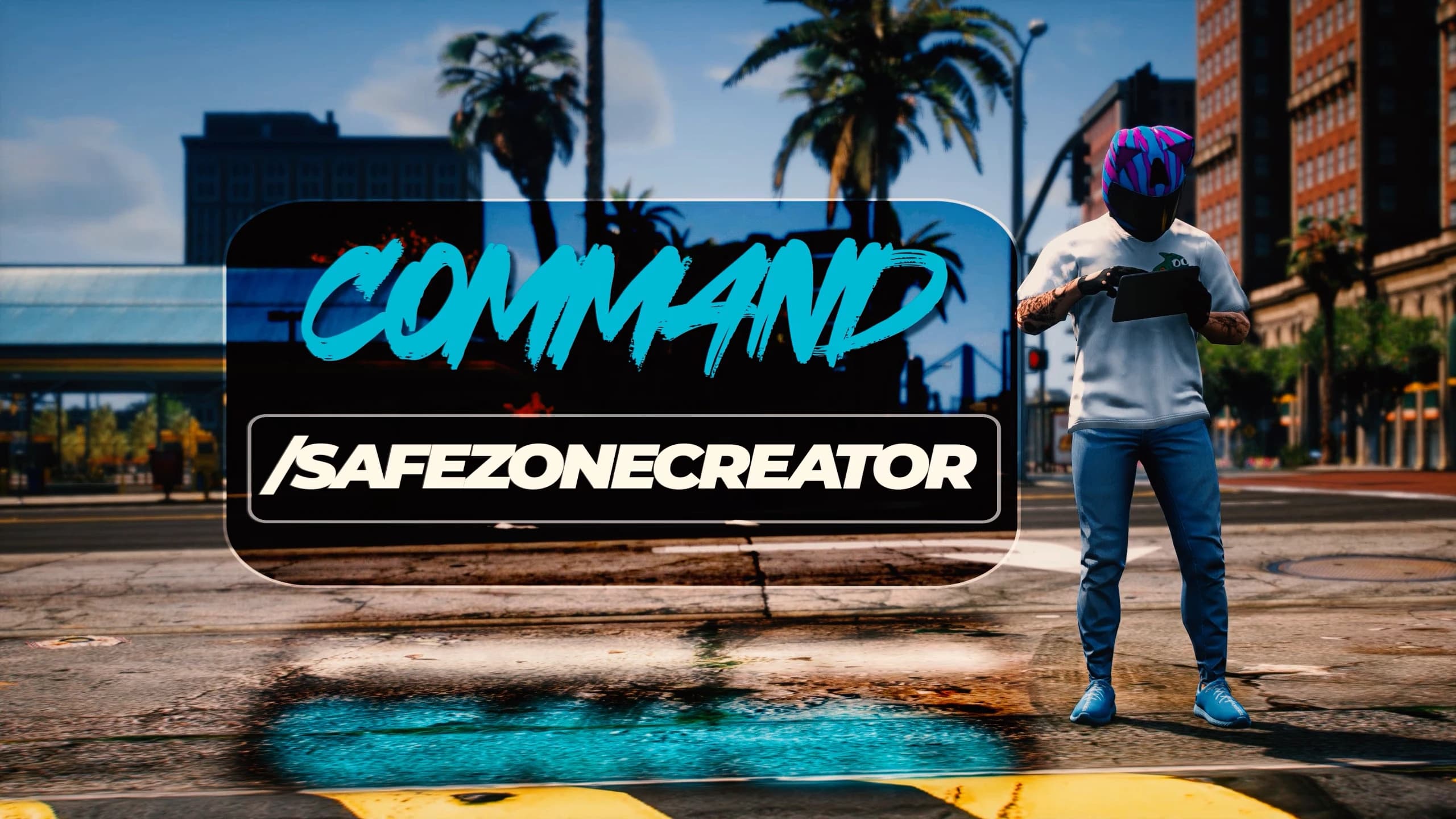 FiveM Safezone creator compatible with ESX, QB, QBCore and QBox, design custom safe zones with visual effects, entry and exit notifications and optional healing systems.