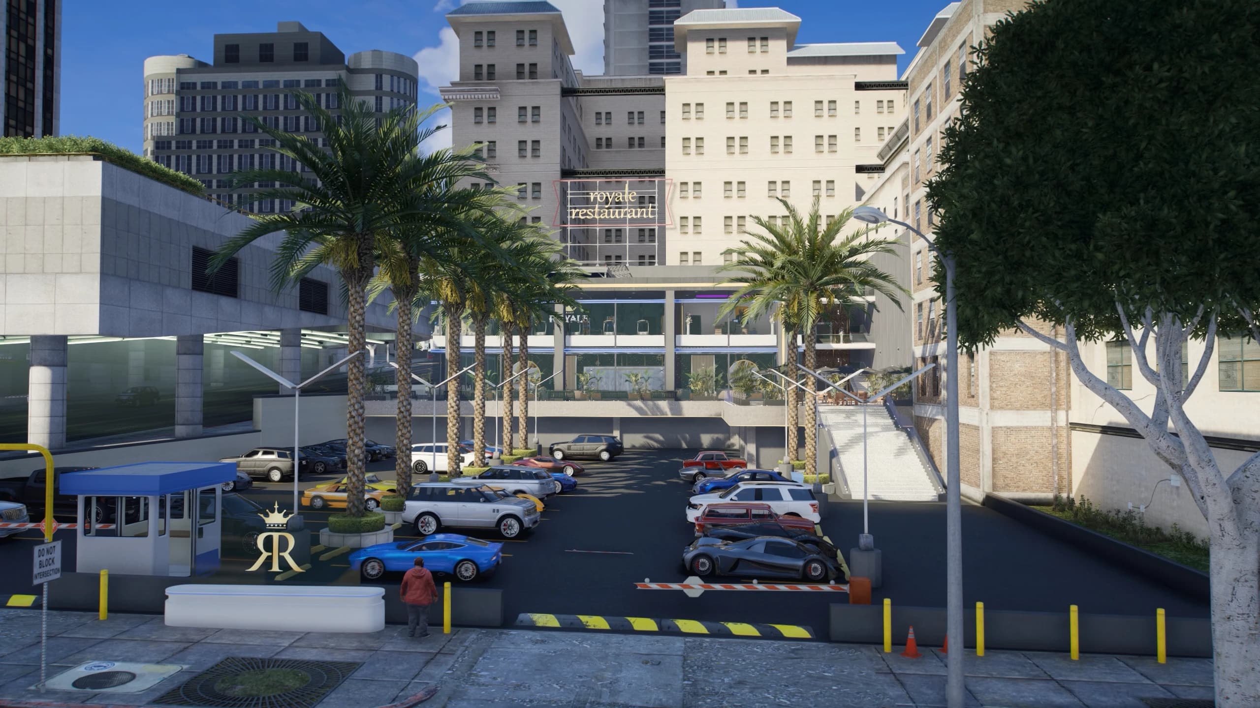 FiveM Royale Restaurant central garage map luxury interior night lighting roleplay server premium MLO
