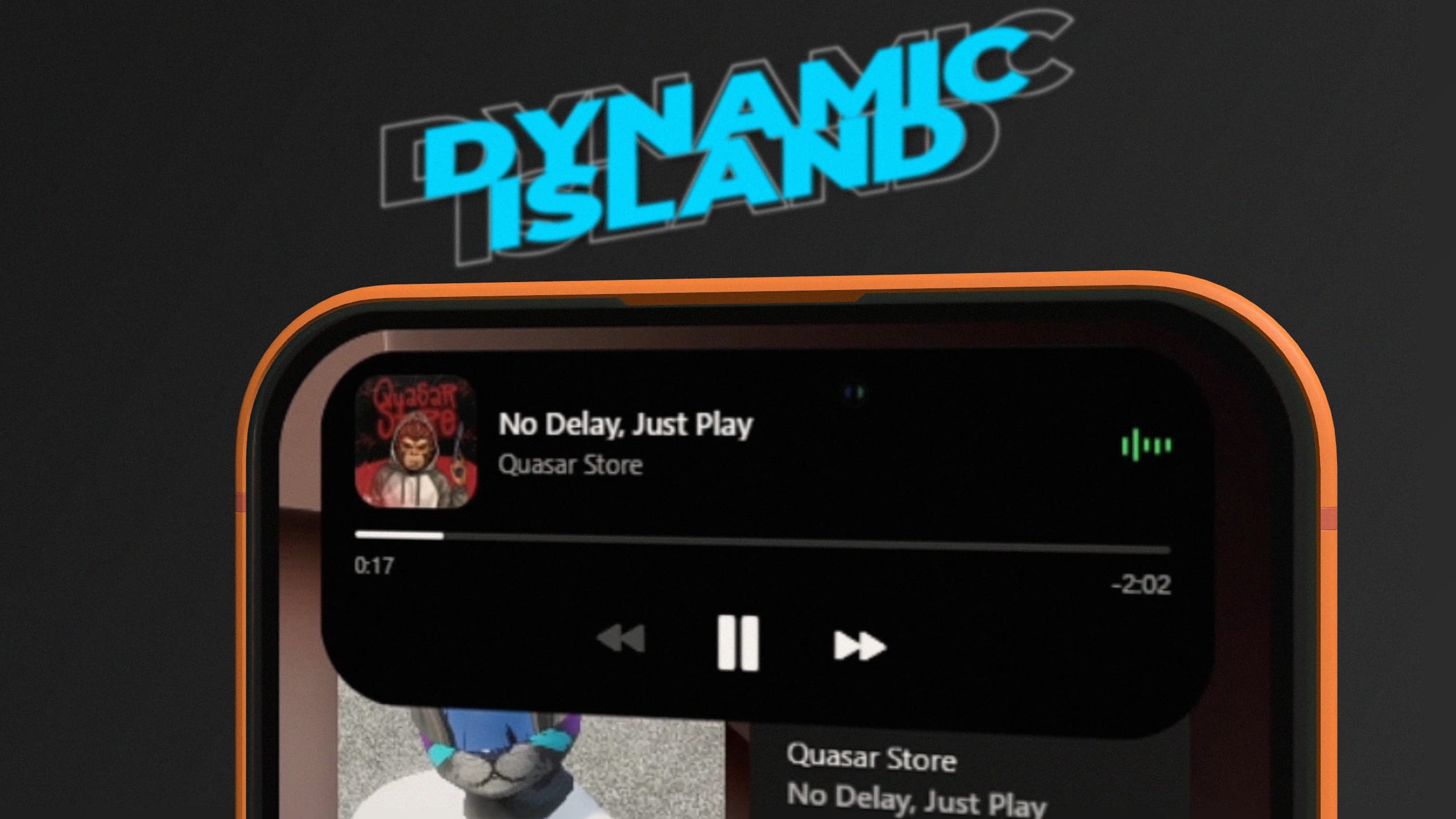 FiveM Smartphone V3 functional Dynamic Island with music controls, live notifications, and immersive React smartphone interactions for ESX QB-Core and Qbox servers