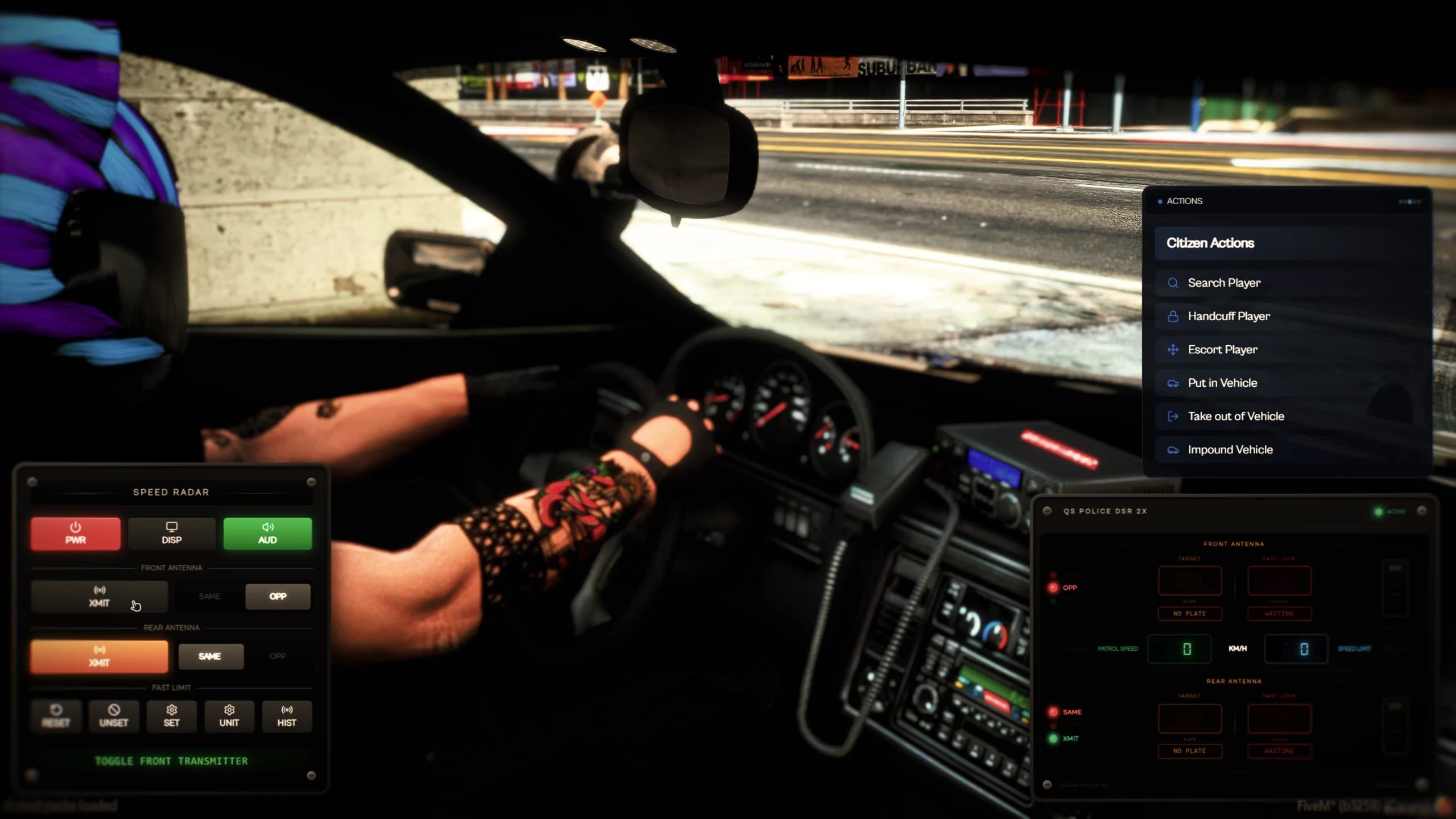 fivem police radar system customizable ui speed radar vehicle tracking esx qb qbcore qbox police tools radar interface roleplay server