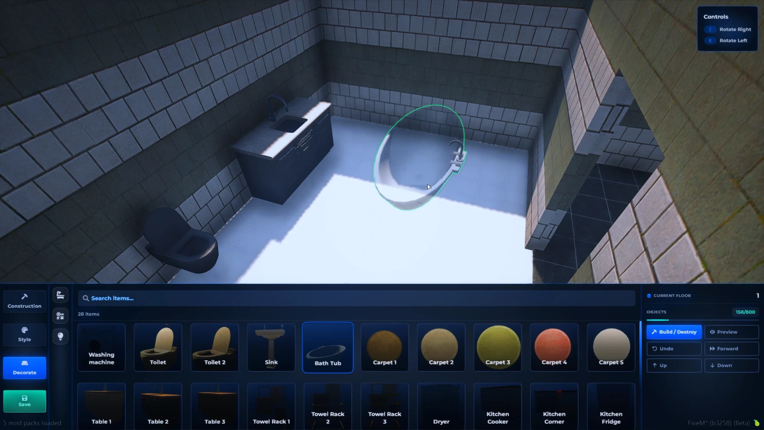 Using FiveM shell creators, servers can build interior maps and IPLs visually, export them to any housing system, and maintain full control over layouts, textures, floors, walls, and room design for maximum customization.