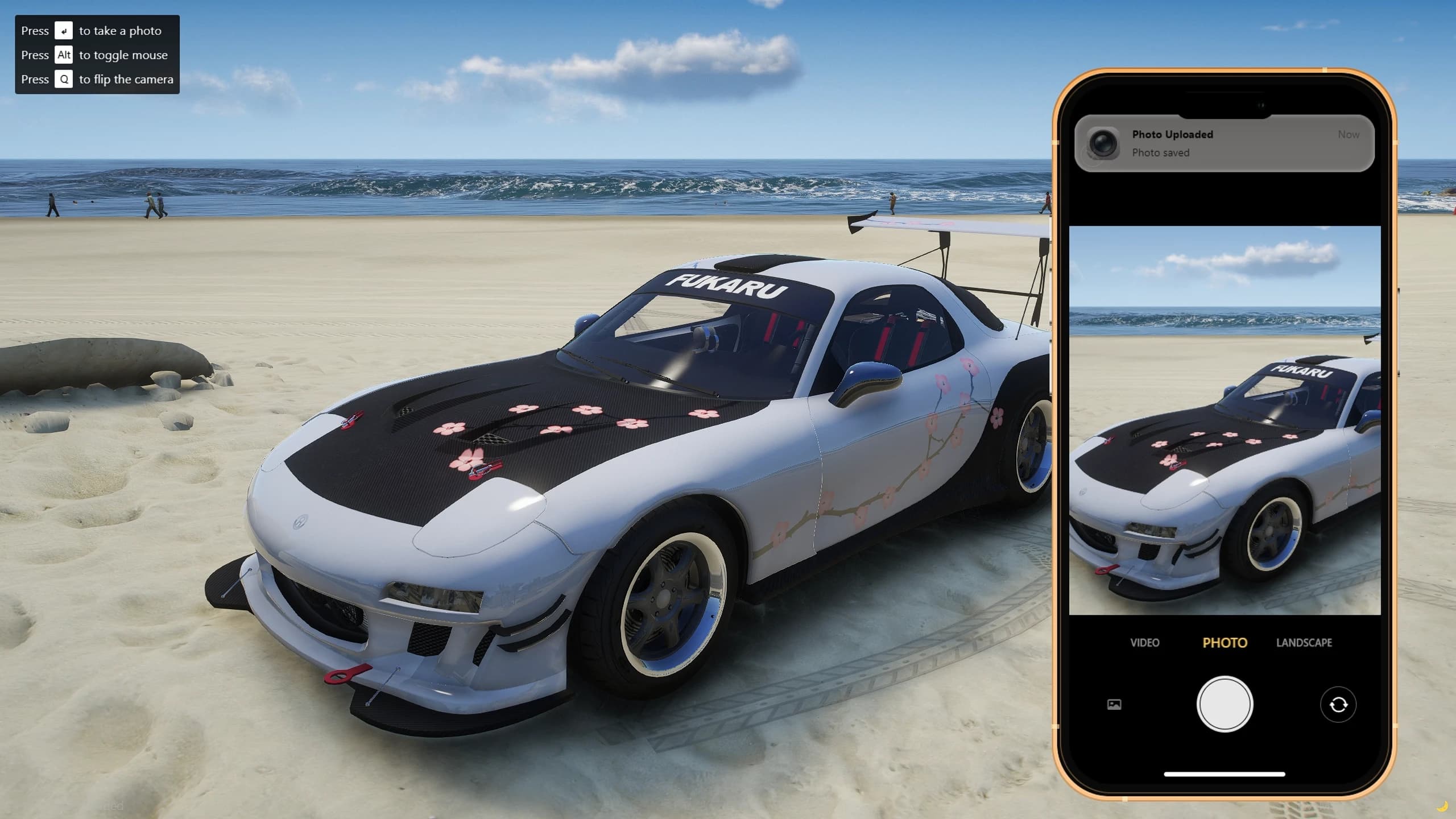 FiveM Smartphone V3 enhanced camera system with improved brightness, high quality visuals, and advanced React smartphone photography features for ESX QB-Core and Qbox servers