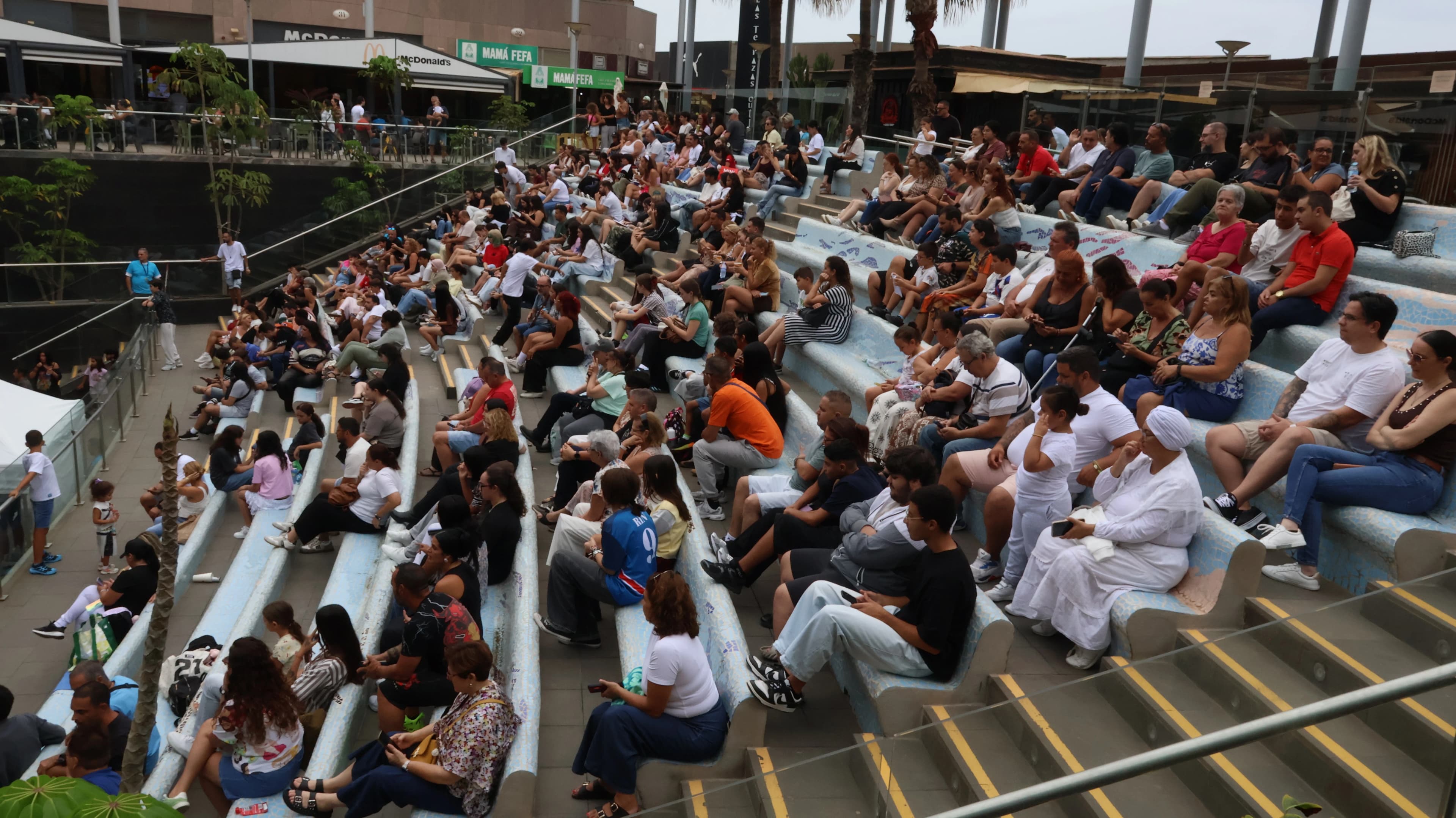 Las Terrazas shopping center packed with visitors during the Next Level Origins event in Gran Canaria