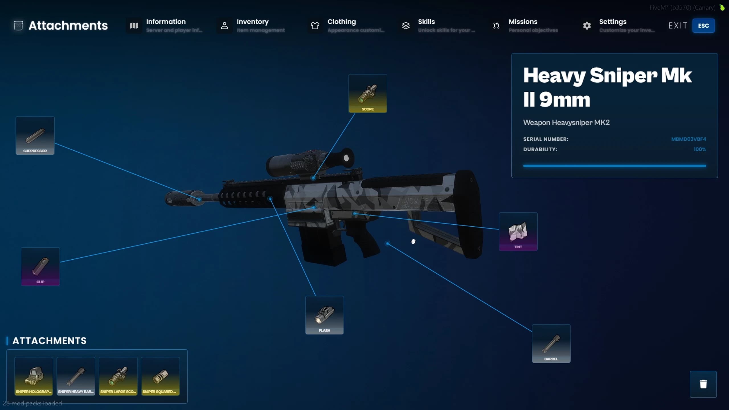 Best FiveM Inventory Script with Unified RPG Progression Missions Shops and Weapon System
