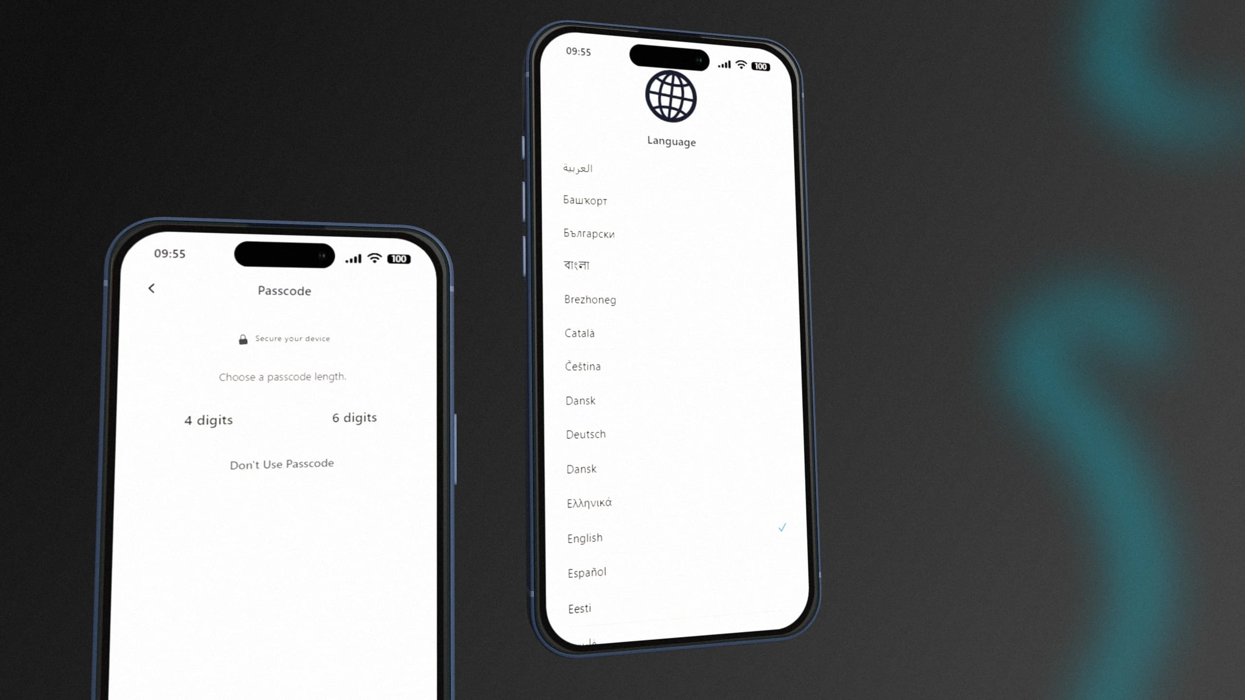 FiveM Smartphone V3 in-game language selection system with multilingual settings and modern React interface for ESX QB-Core and Qbox servers