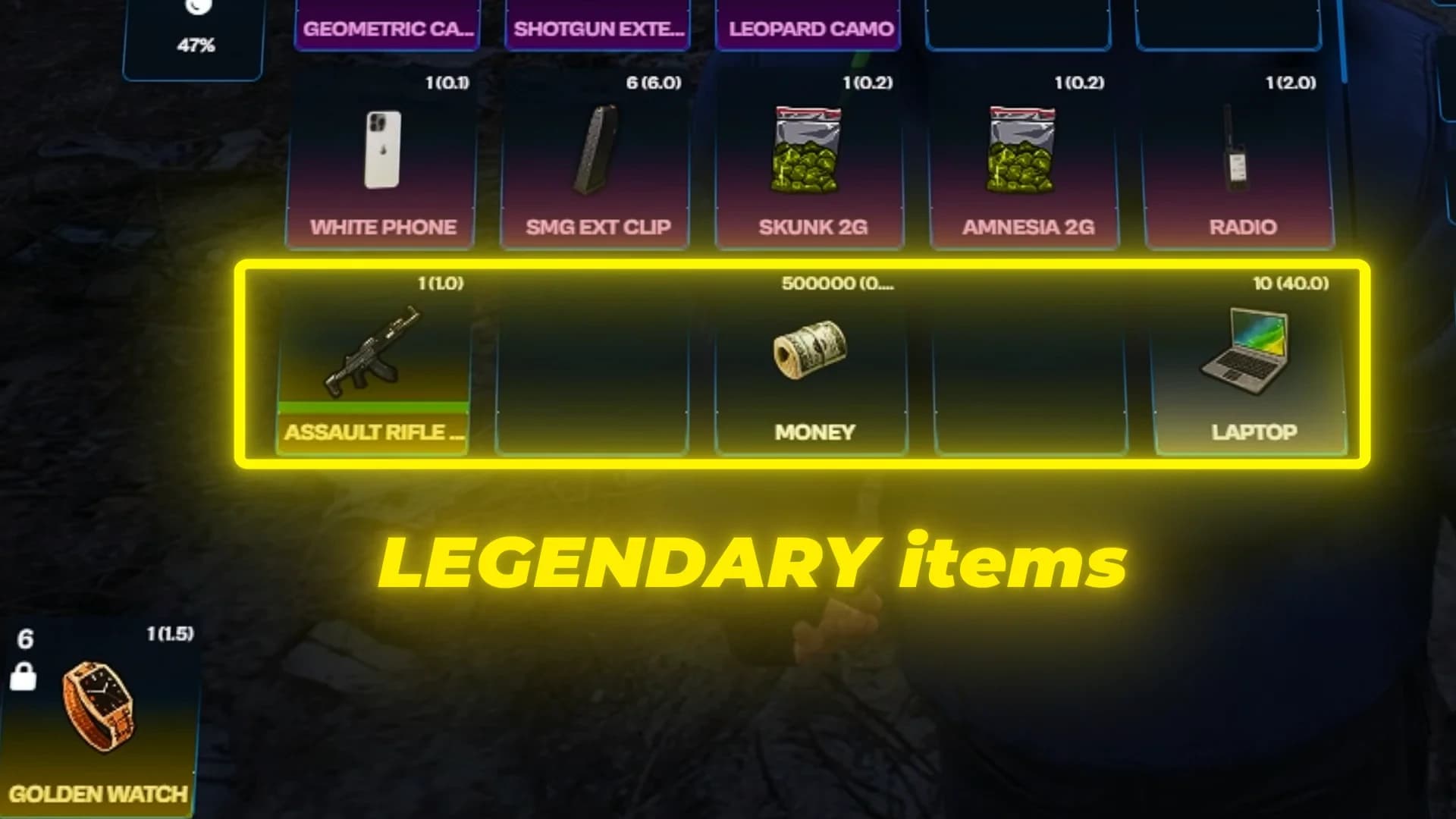 FiveM Quasar Inventory hotbar system item categories quick access organized inventory roleplay