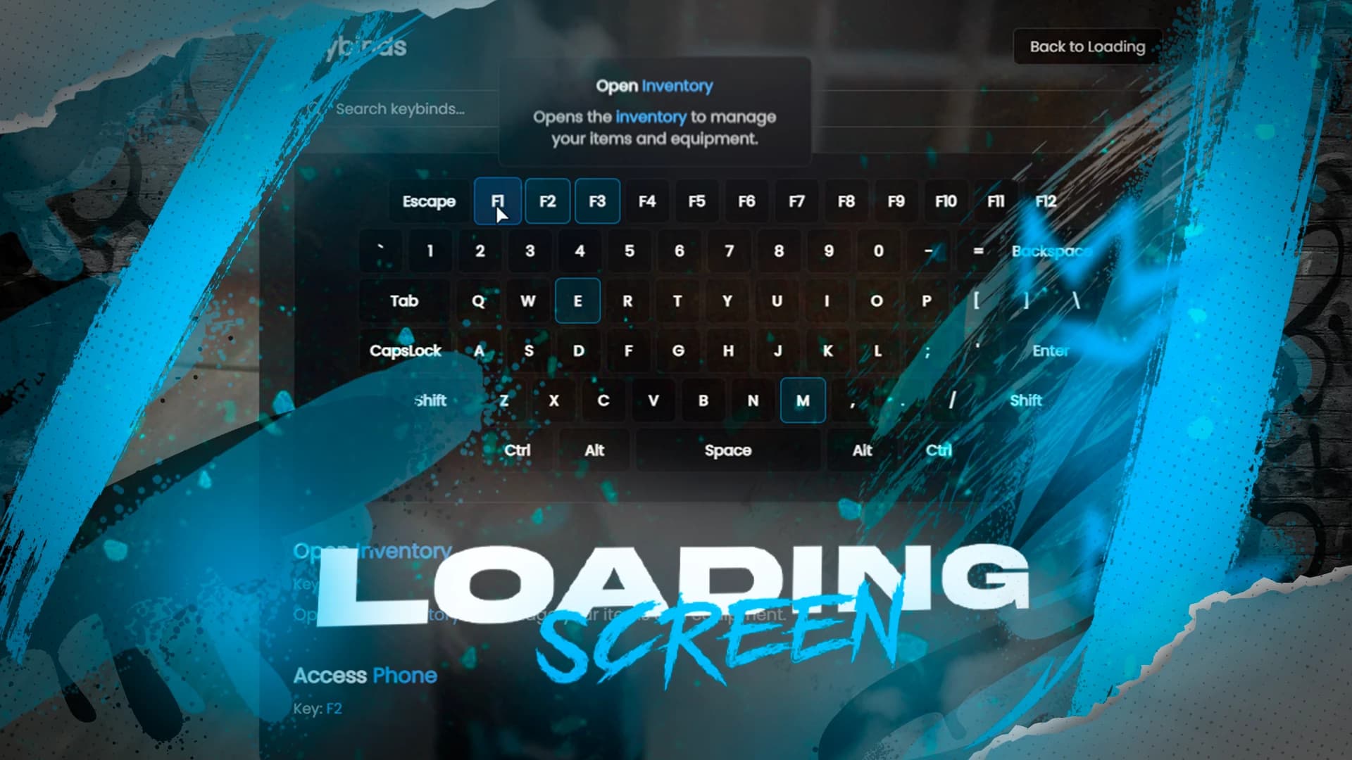 Modern FiveM loading screen built with React and Tailwind featuring server status, rules, changelogs, keybinds, video backgrounds, and full customization to create a professional and immersive entry experience for any ESX, QBCore, or Qbox roleplay server.
