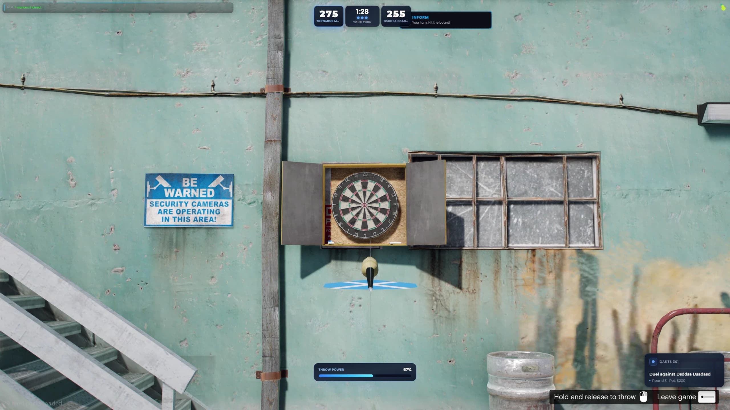 FiveM Darts Script realistic dartboard multiplayer minigame for ESX QBCore QBox roleplay servers