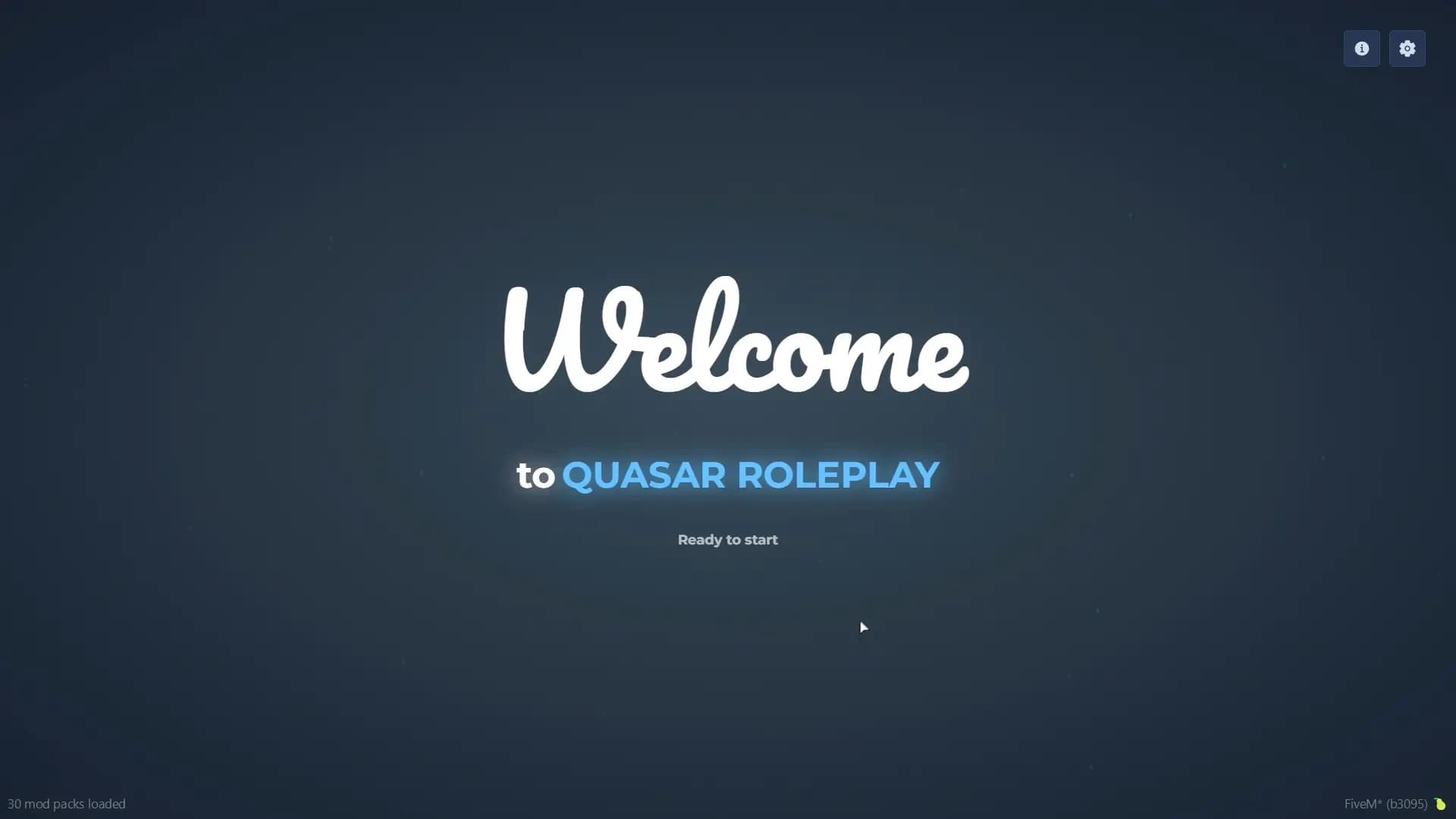 FiveM Quasar Multicharacter welcome screen intro start roleplay immersive UI