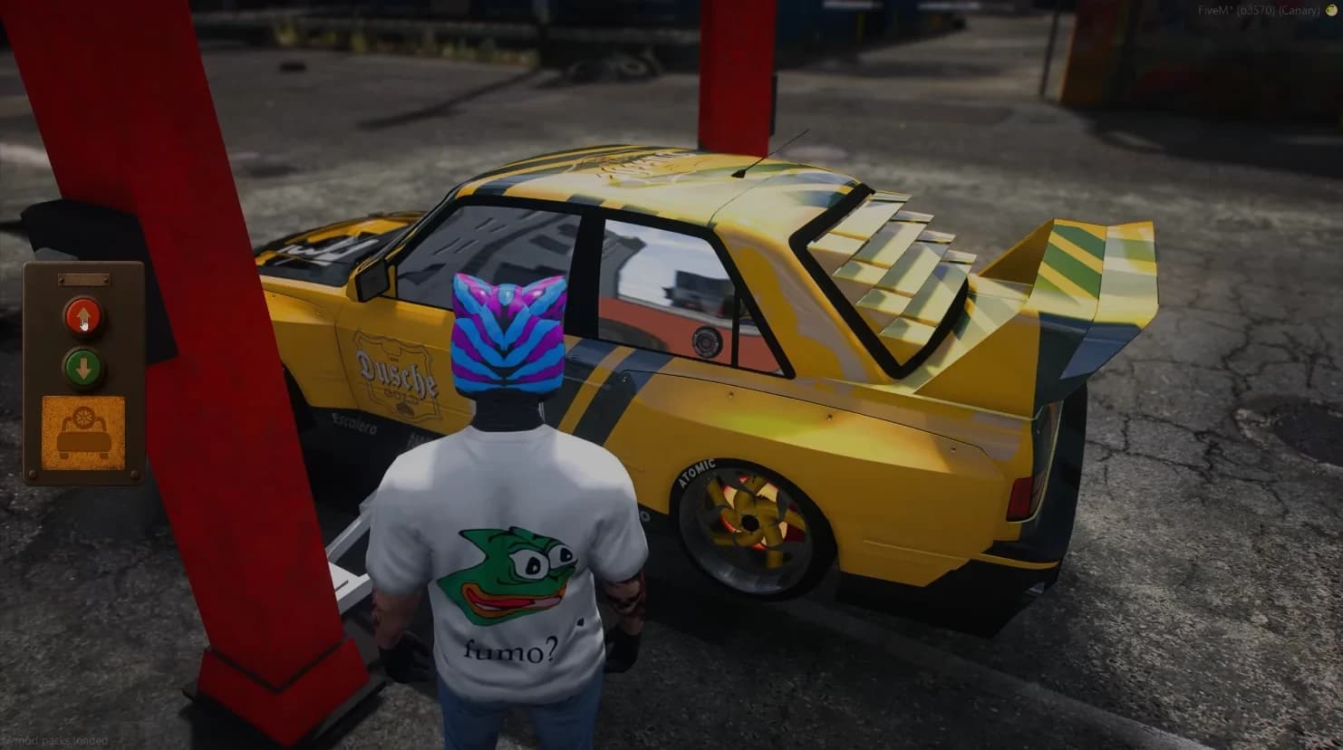 FiveM Quasar Mechanic 3D lift system vehicle workshop realistic garage roleplay tuning