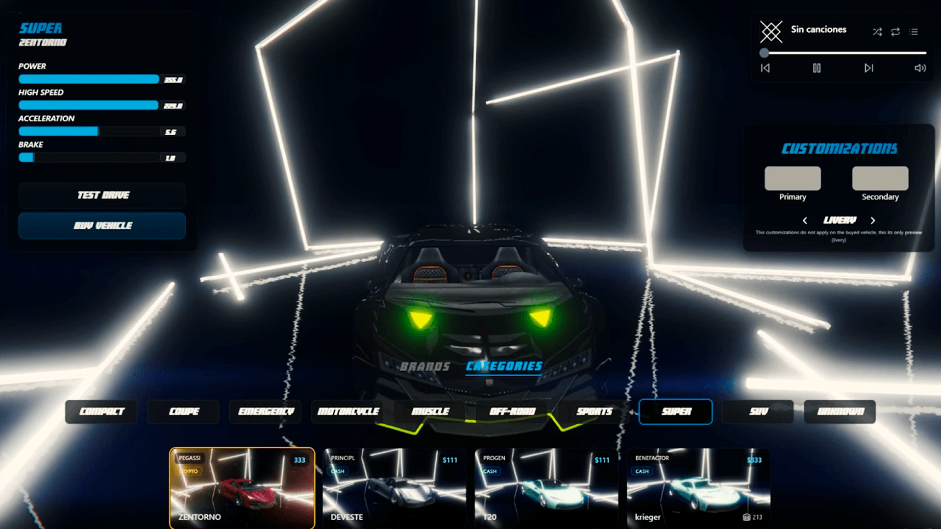 FiveM Quasar Vehicle Shop script advanced dealership system showroom 3D preview test drive roleplay vehicles