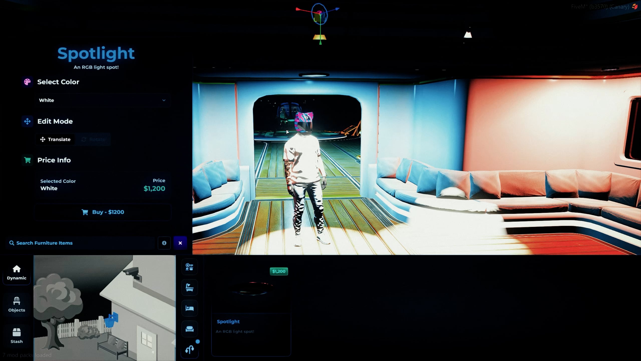 Decoration system allowing full customization of yacht interiors to match personal style and luxury preferences.