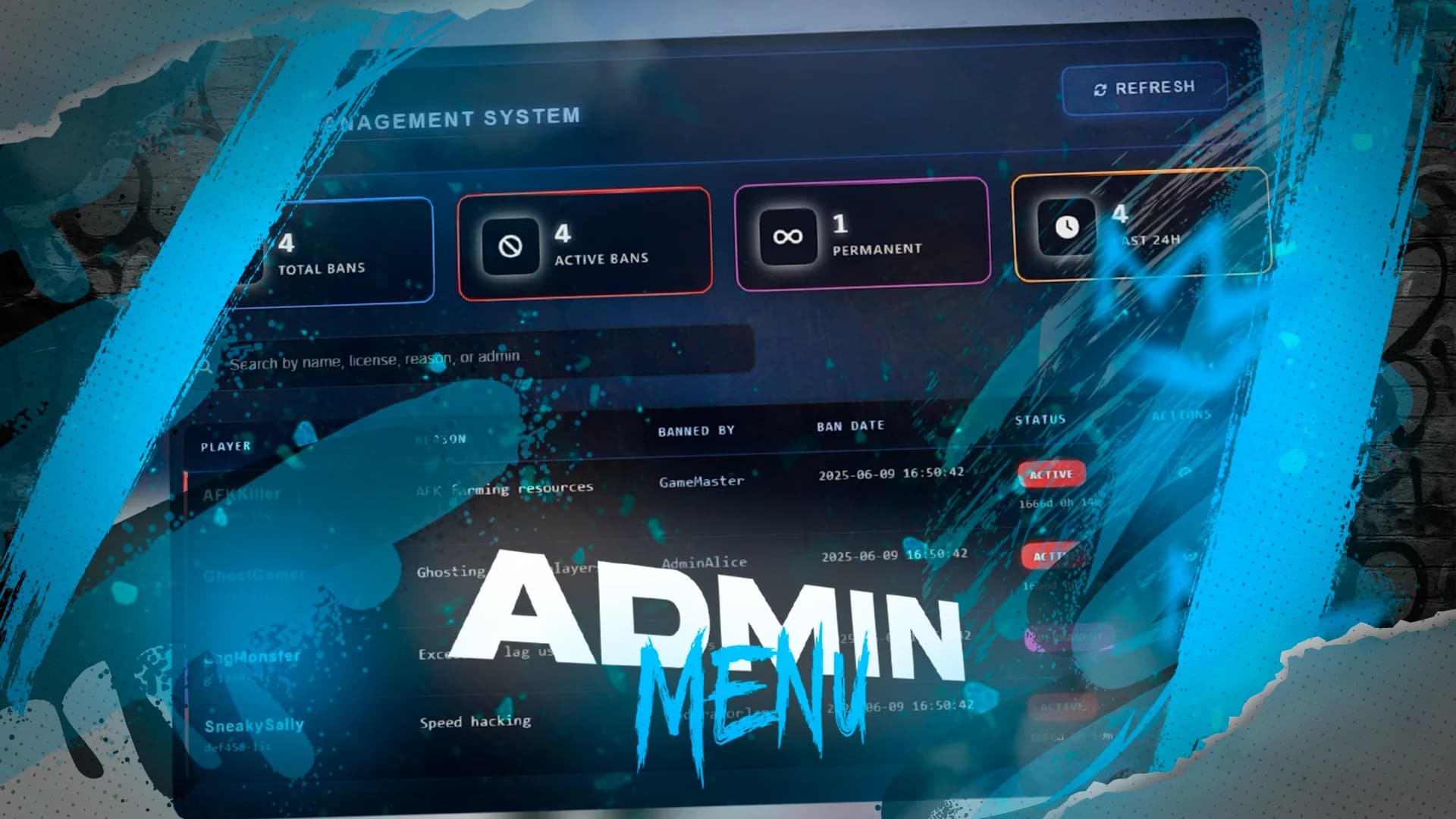Admin Menu