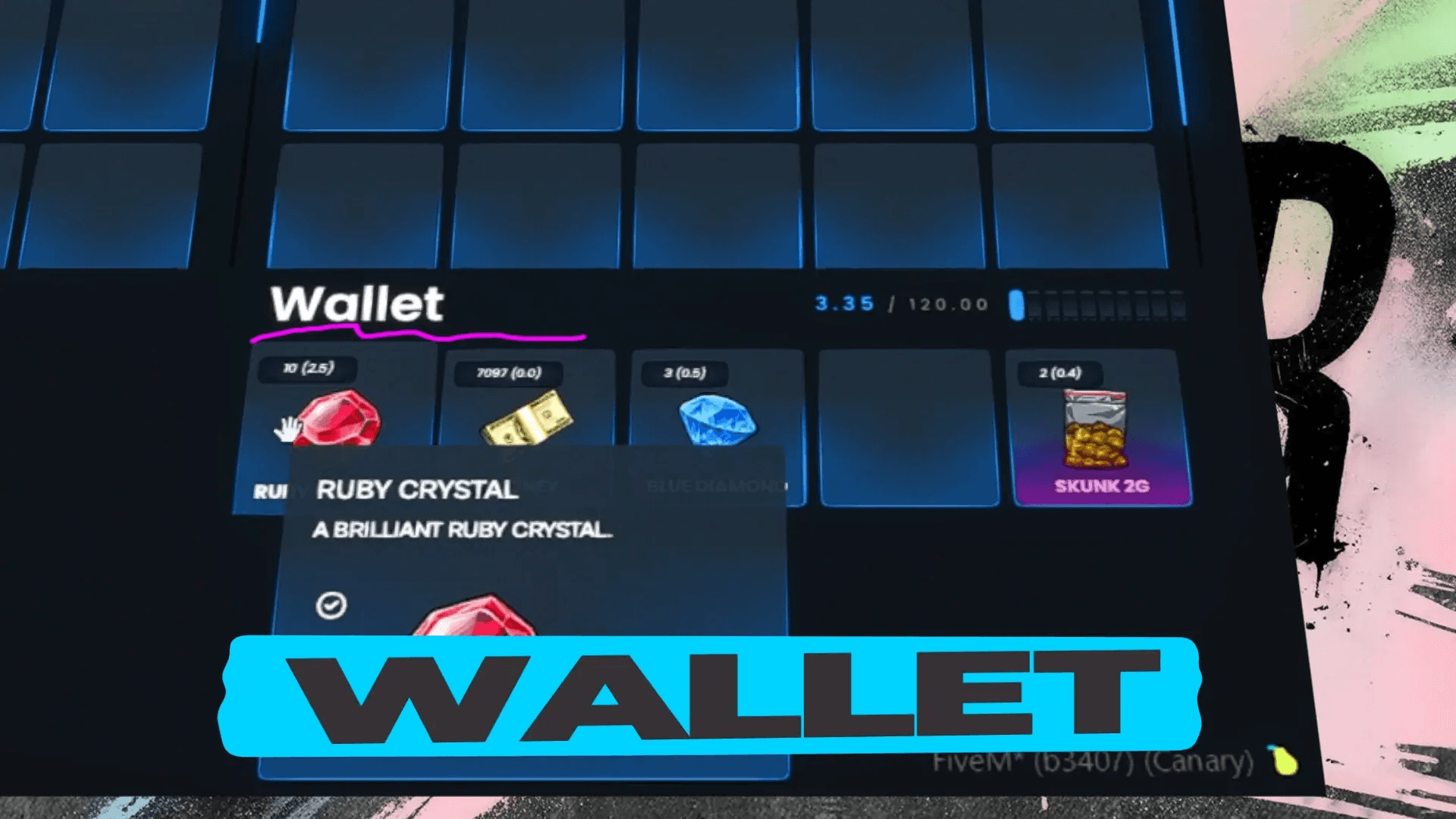 FiveM Quasar Inventory wallet system money cash management roleplay economy inventory UI