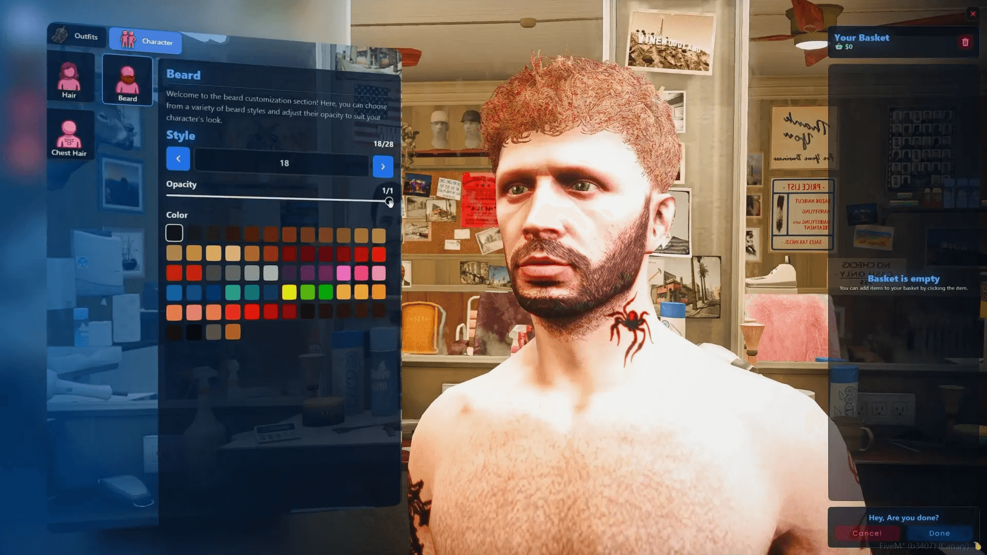 FiveM Quasar Appearance full customization system clothing barber tattoos surgery immersive roleplay character