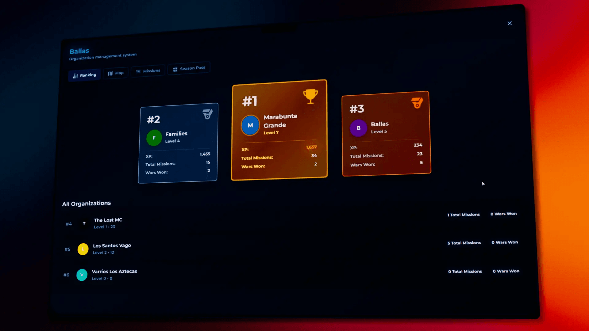 FiveM Quasar Crime Creator gang tablet system territory control missions wars strategy roleplay gangs