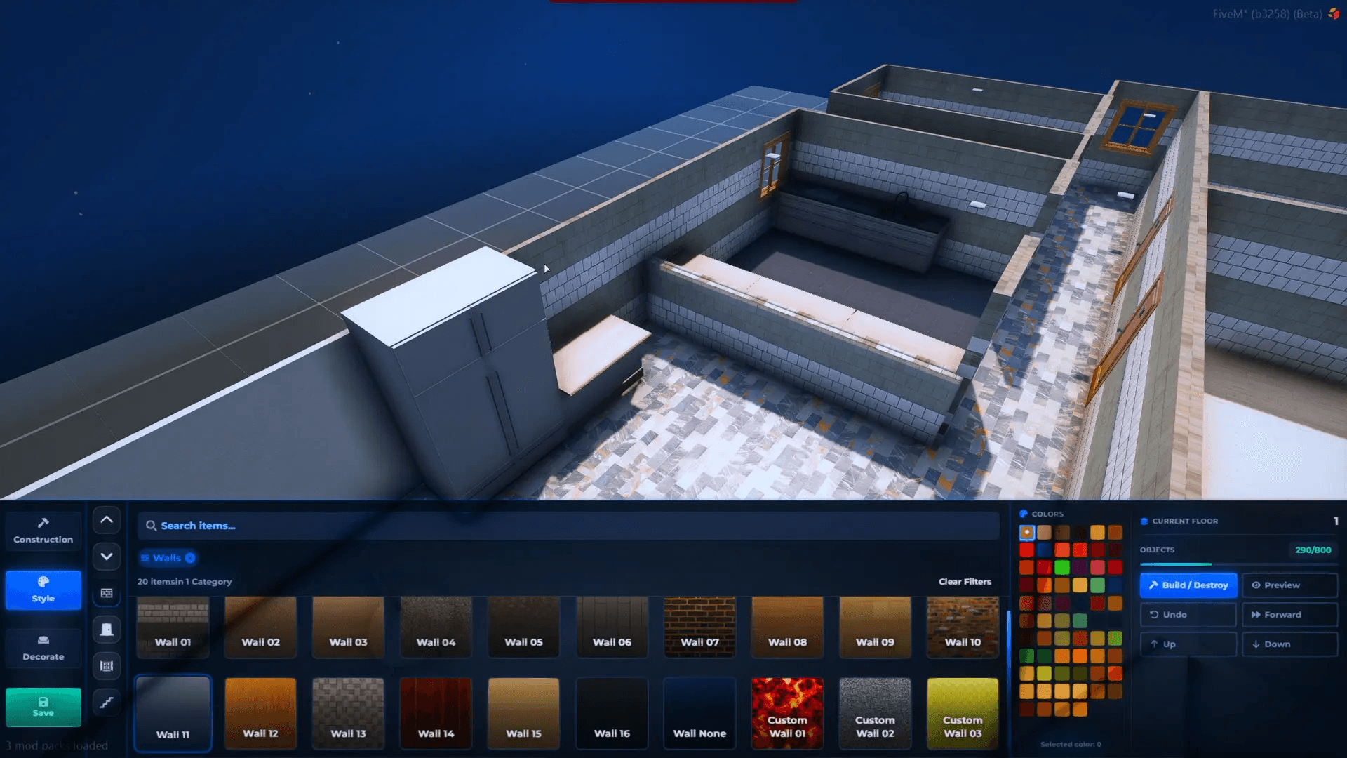 FiveM Quasar Shell Creator no external shells custom interiors build unlimited housing roleplay