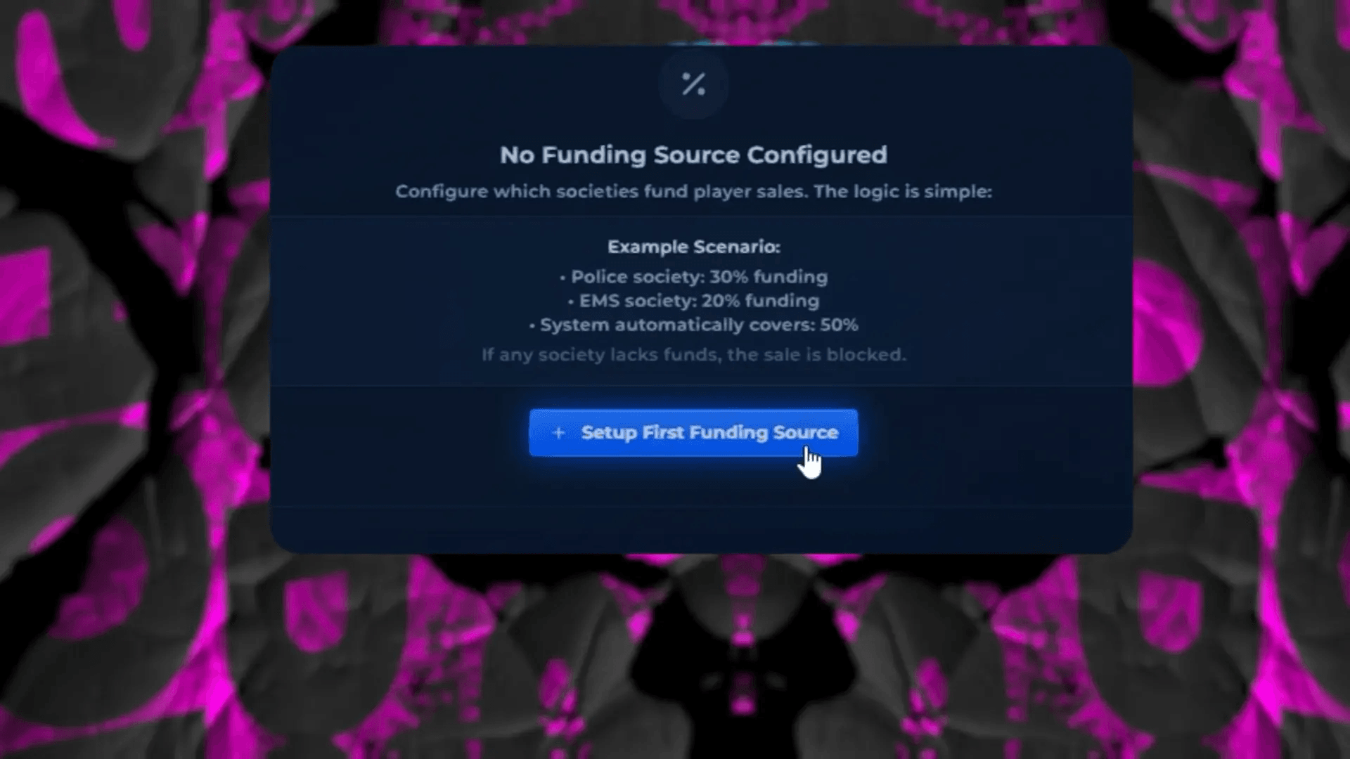 FiveM Quasar Shops society integration economy jobs factions taxes roleplay business system