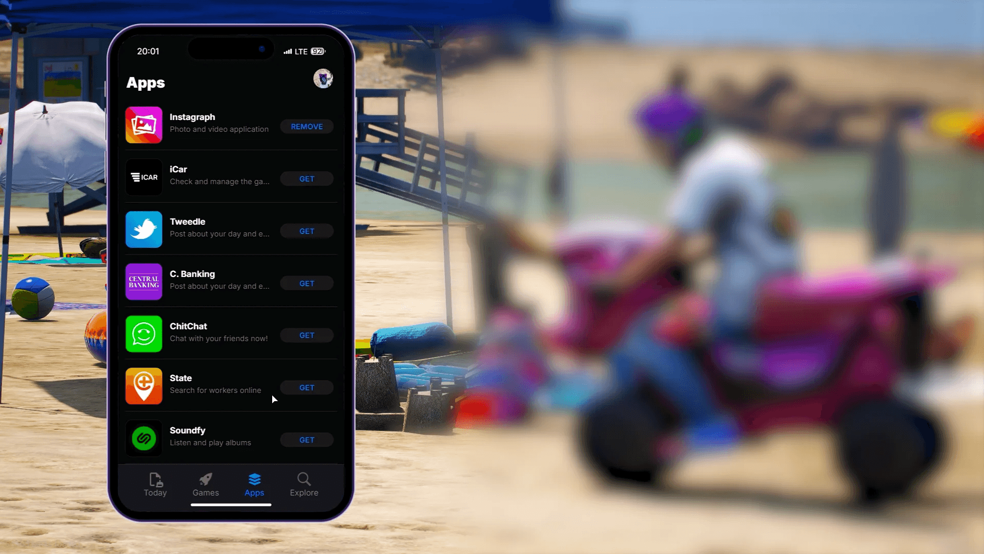 FiveM Quasar Smartphone apps system realistic banking messages maps social media roleplay phone