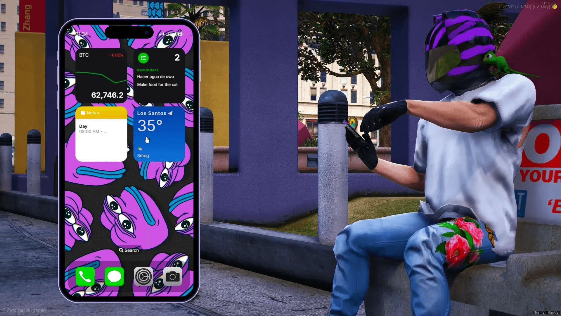 FiveM Quasar Smartphone widgets system home customization UI personalization roleplay phone