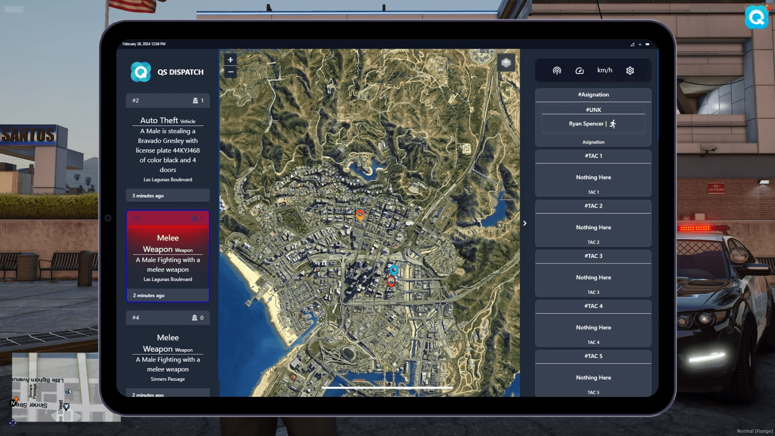 FiveM police MDT tracking system BOLO suspects vehicles live map dispatch roleplay police