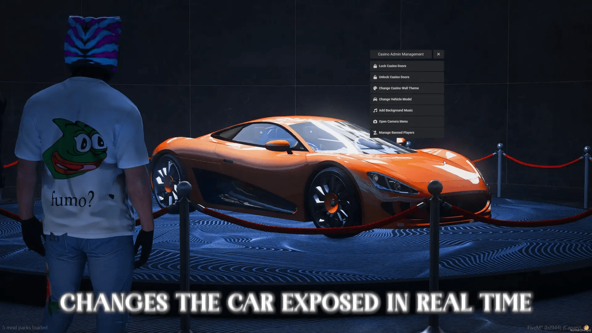 FiveM Quasar Casino podium vehicle system showcase car rewards roleplay casino