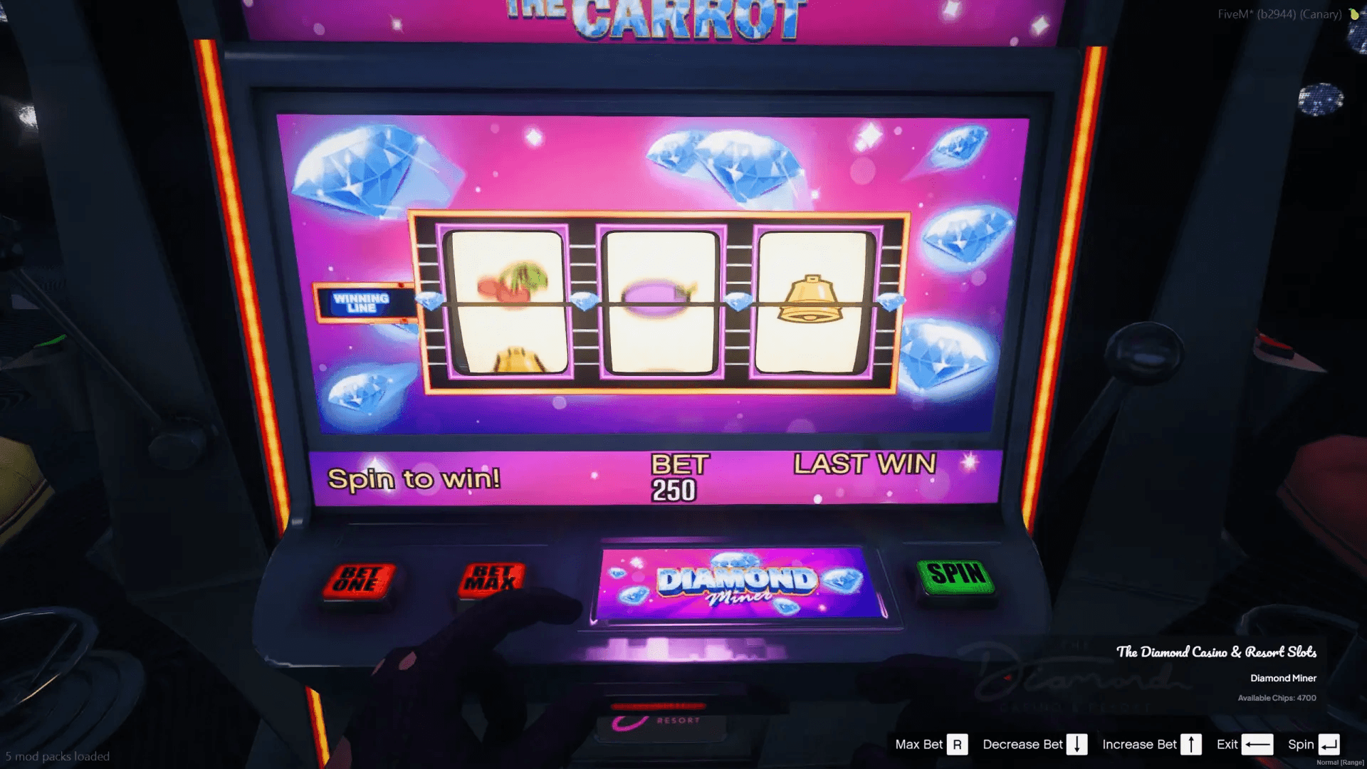 FiveM Quasar Casino slot machines system animations payouts roleplay gambling