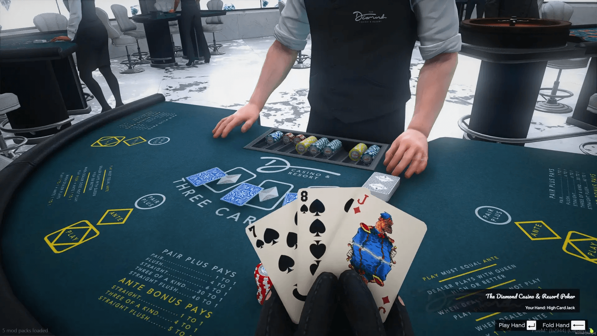 FiveM Quasar Casino poker system multiplayer betting cards roleplay gambling