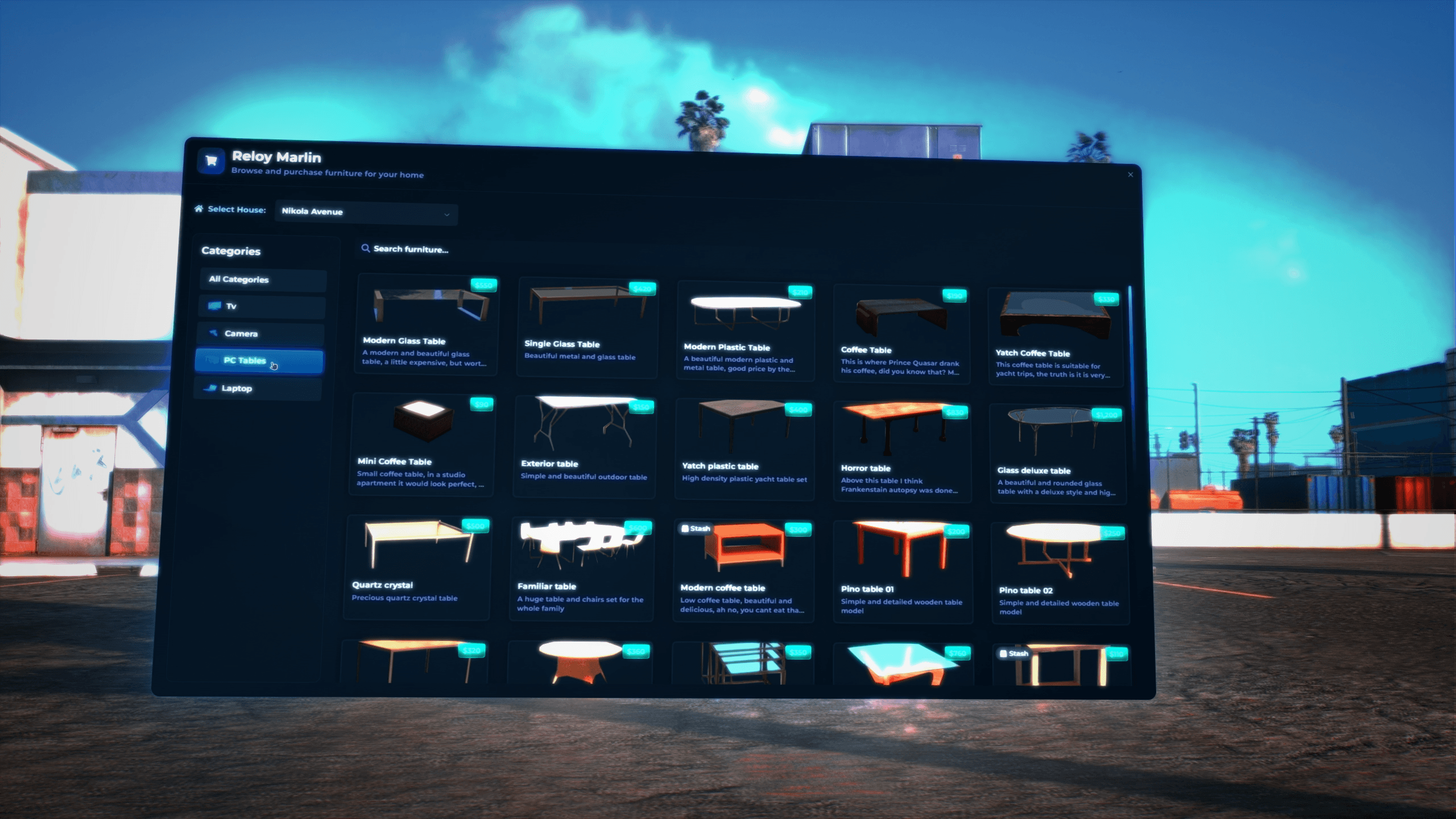 fivem furniture shops creator housing 5.3 customizable stores roleplay economy furniture system