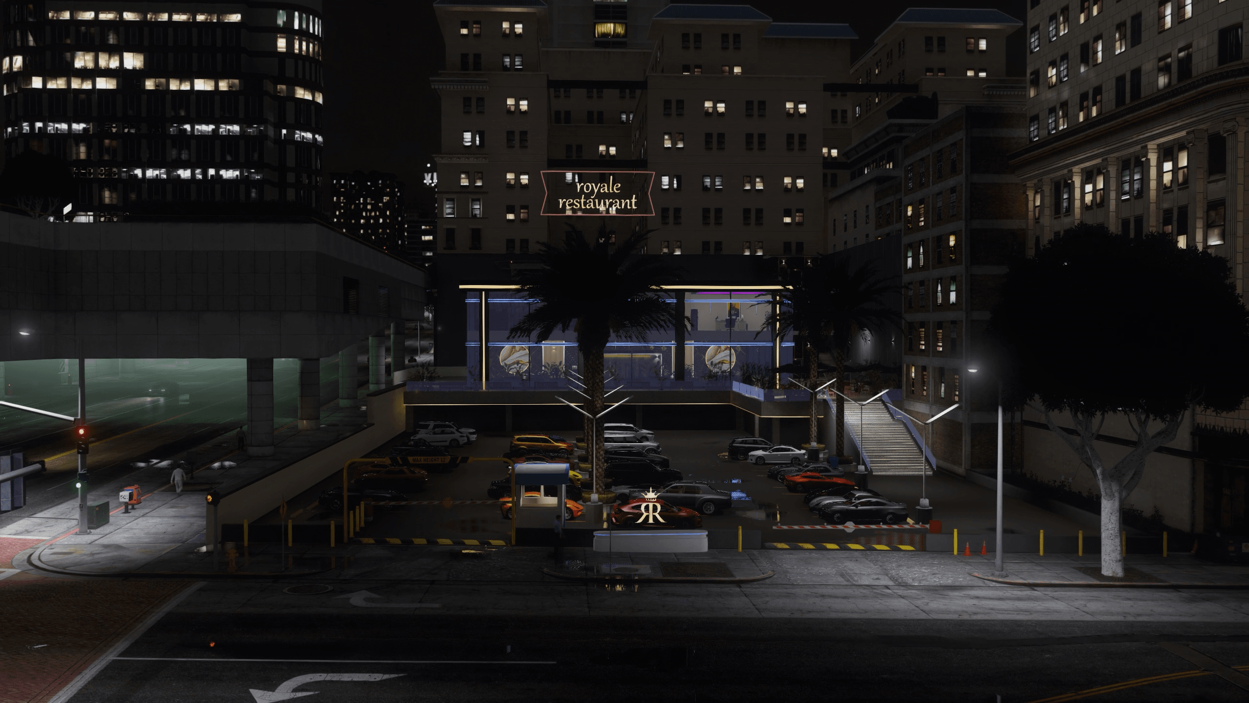 FiveM central garage restaurant map interior nightclub kitchen office helipad roleplay environment