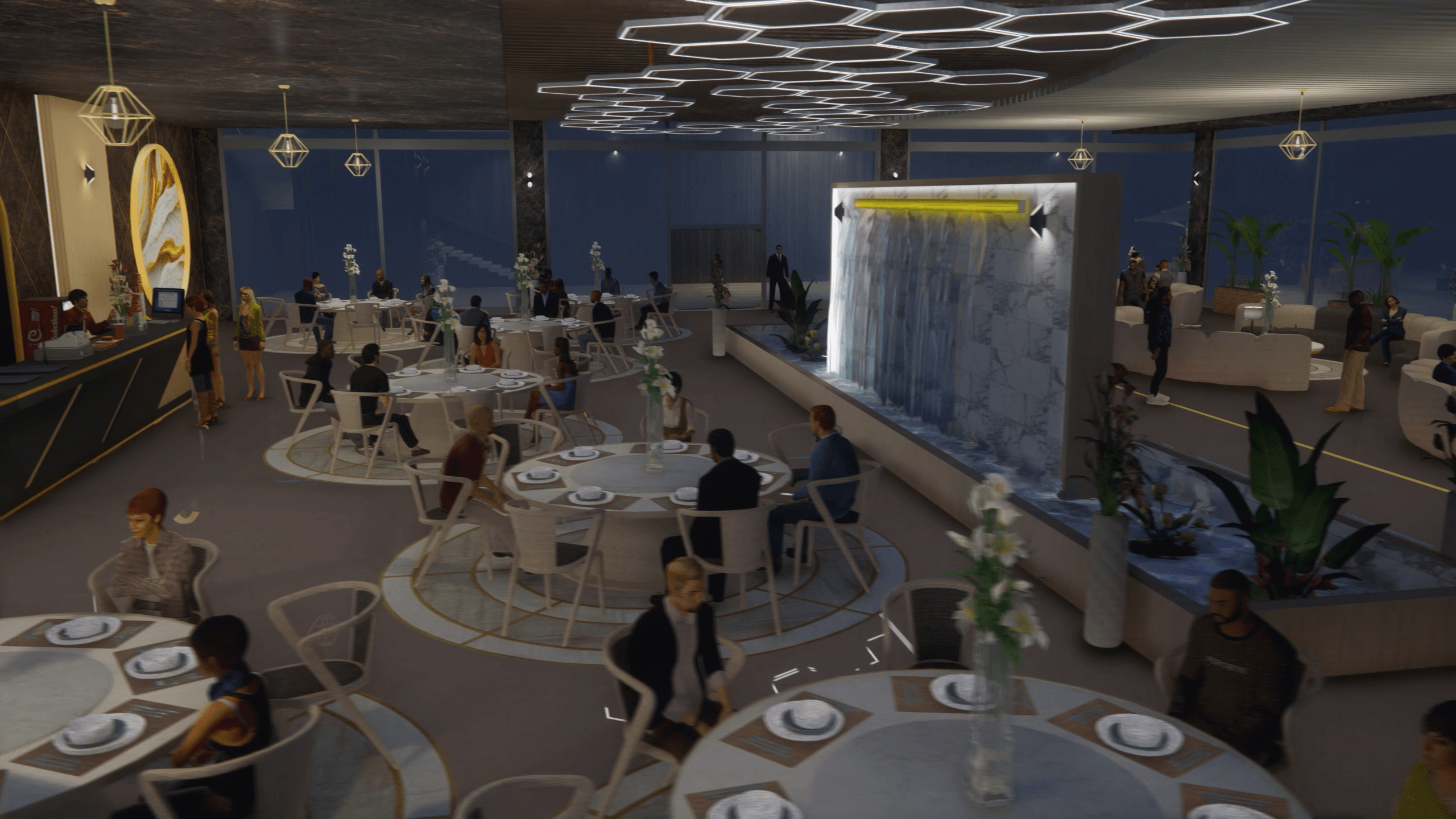 Premium FiveM restaurant MLO with nightclub office kitchen and rooftop helipad central garage rework