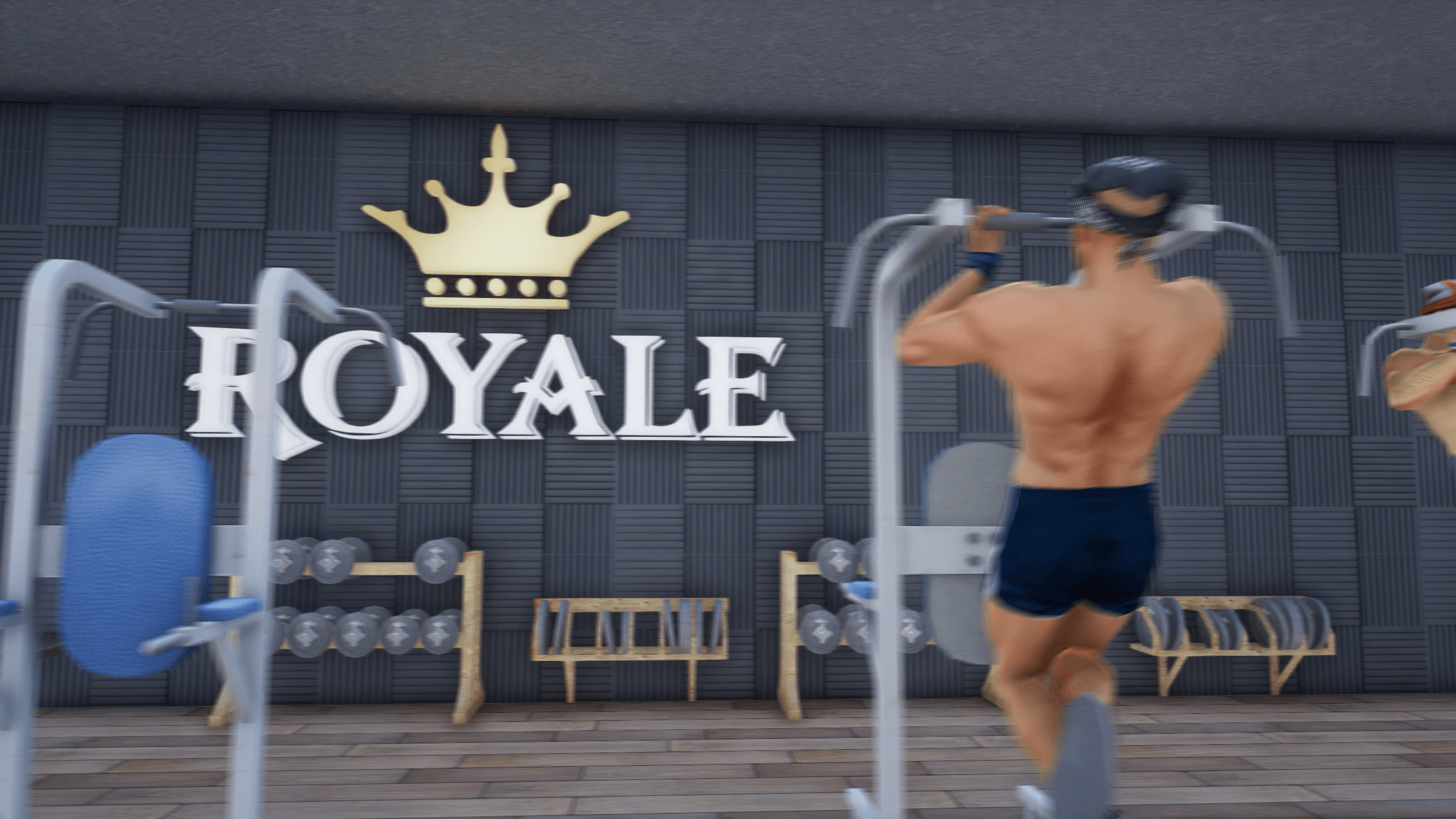 FiveM gym interior central garage restaurant map modern fitness area roleplay server premium design Quasar compatible