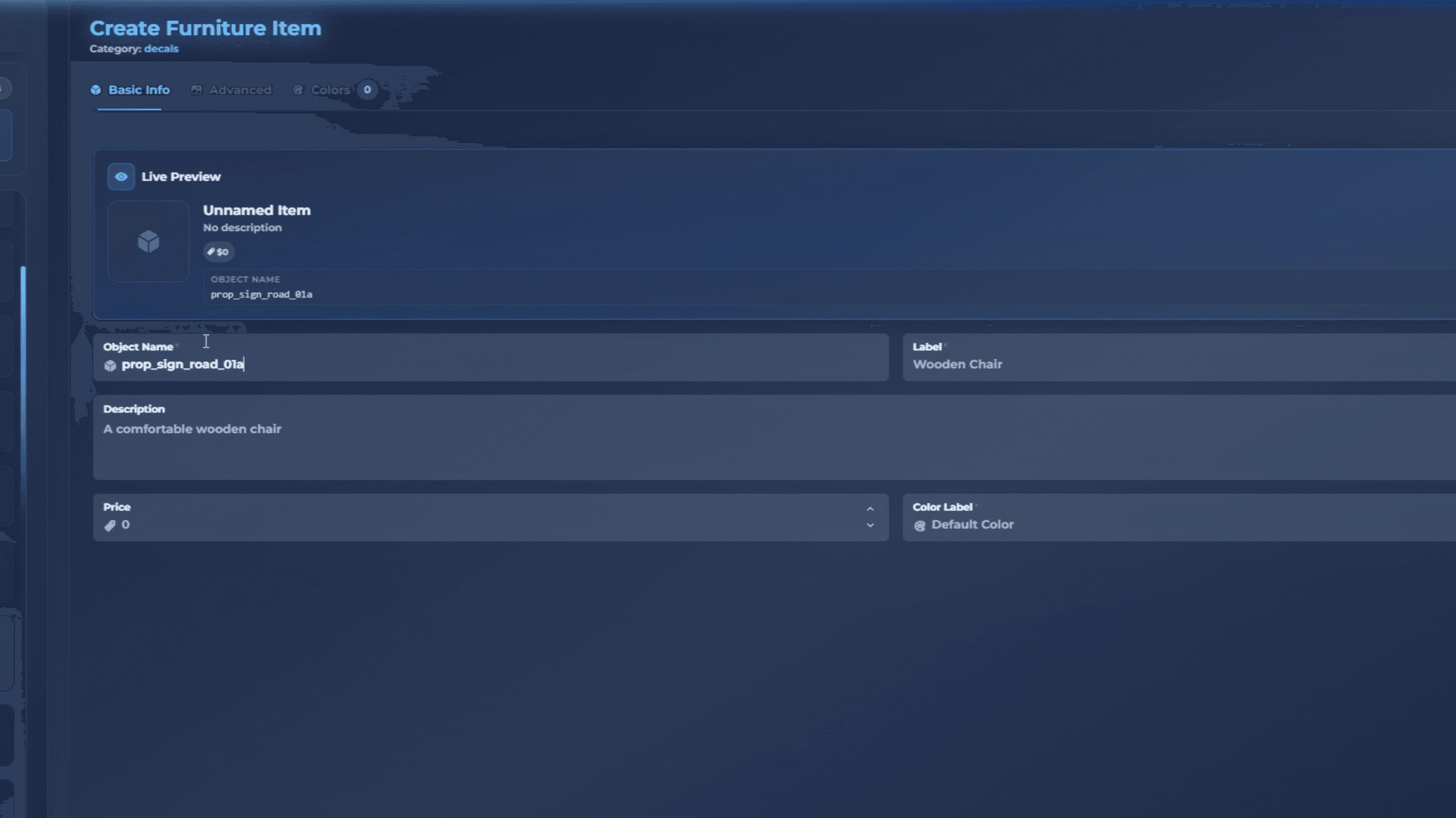 Fivem furniture creator system custom props creation in game roleplay assets