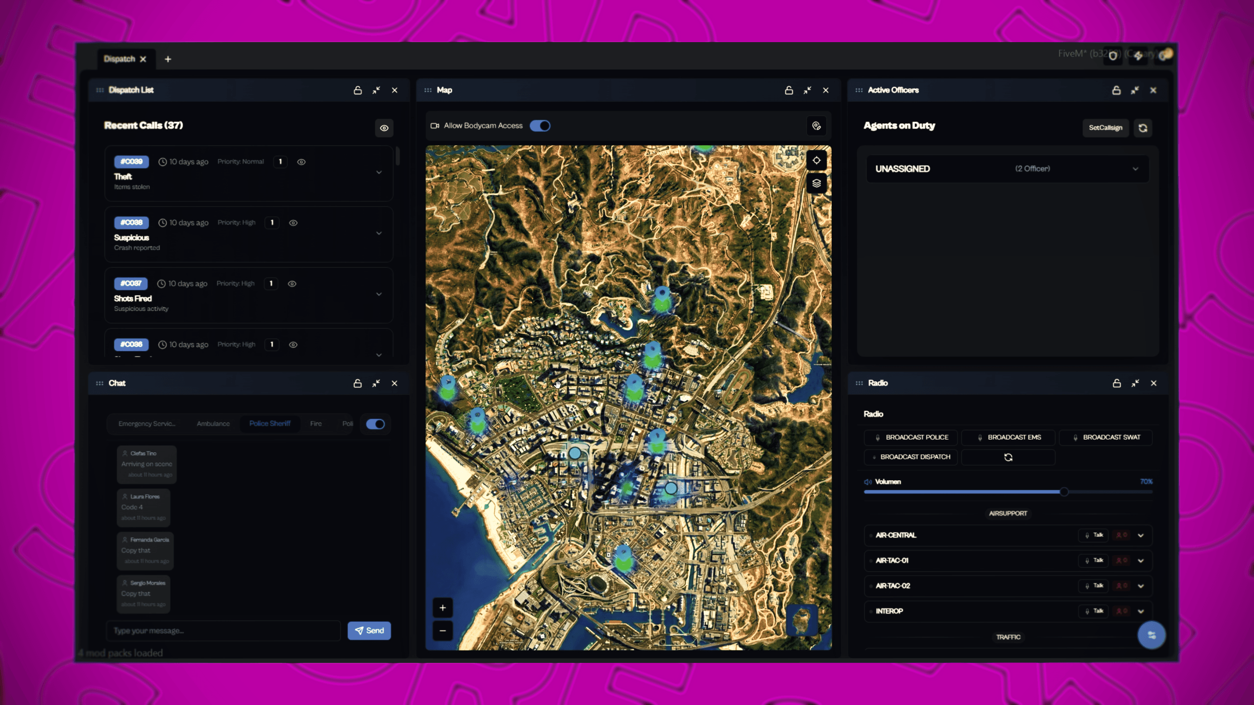 fivem police tablet ui modular mdt interface draggable customizable panels esx qb qbcore qbox police interface roleplay server modern police system
