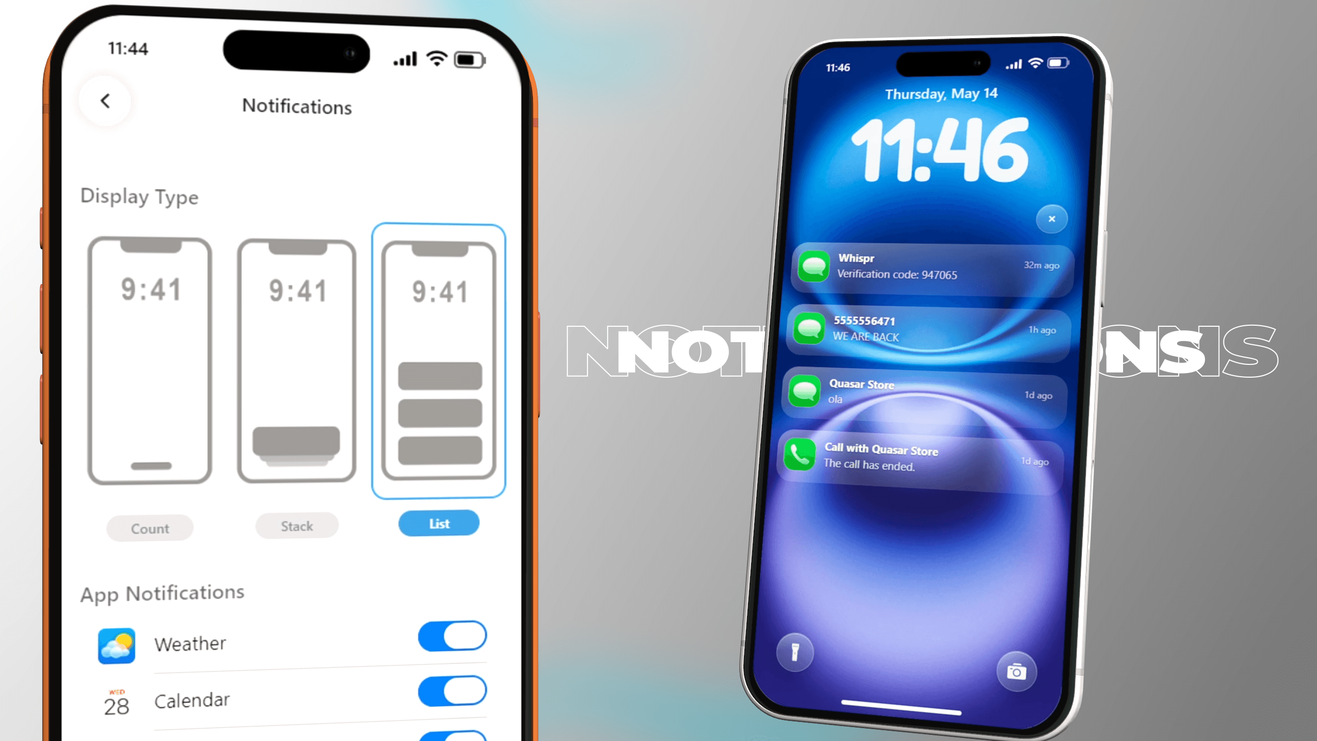 FiveM Smartphone V3 customizable lock screen notification styles with modern React settings system for ESX QB-Core and Qbox servers