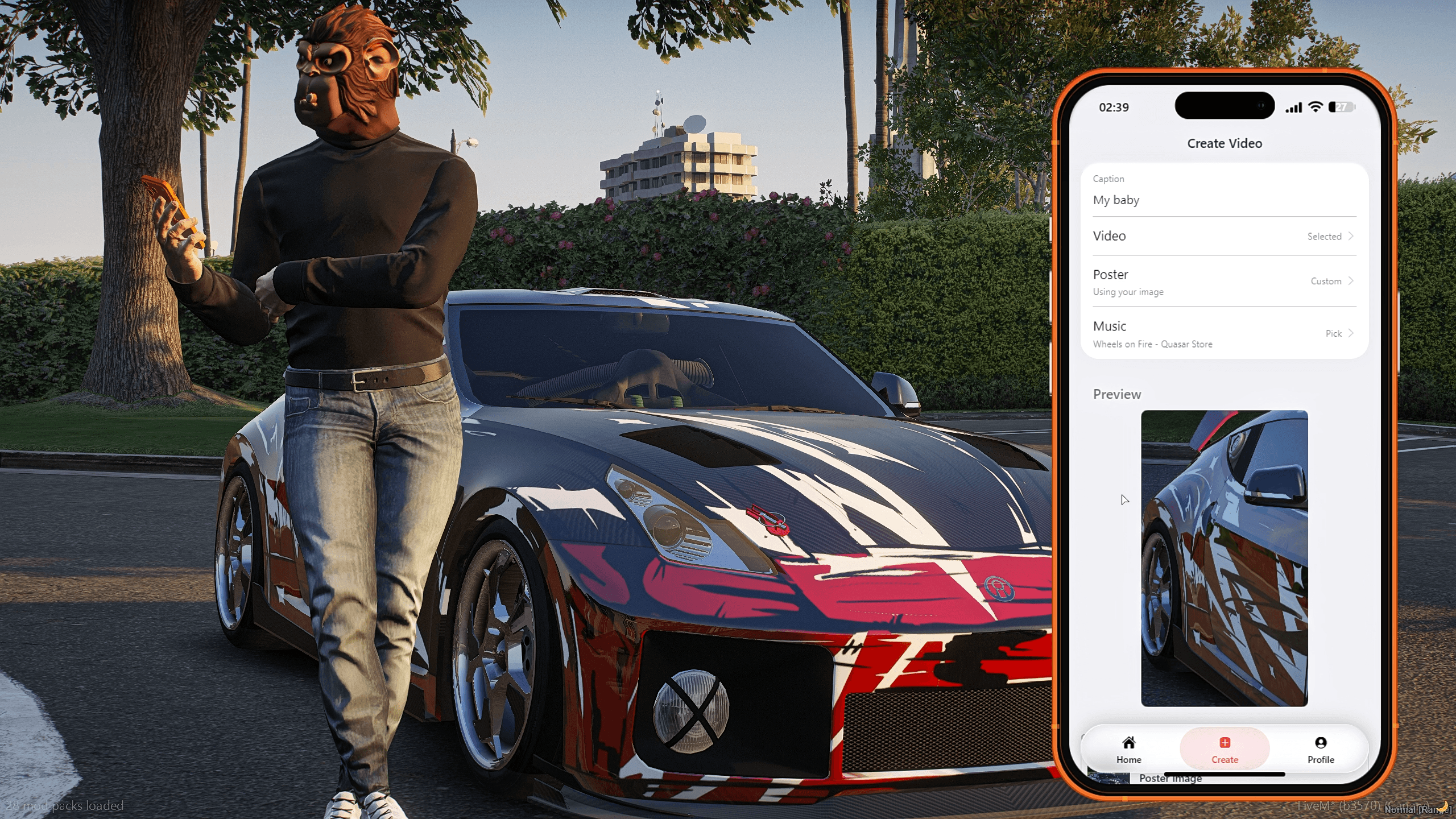 Quasar Smartphone V3 Full Interface Showcase 2026 - Advanced FiveM Phone with Live Pictagram Streaming, Dark & Light Mode, Custom Widgets, Multitasking and Cinematic Camera System for Roleplay Servers