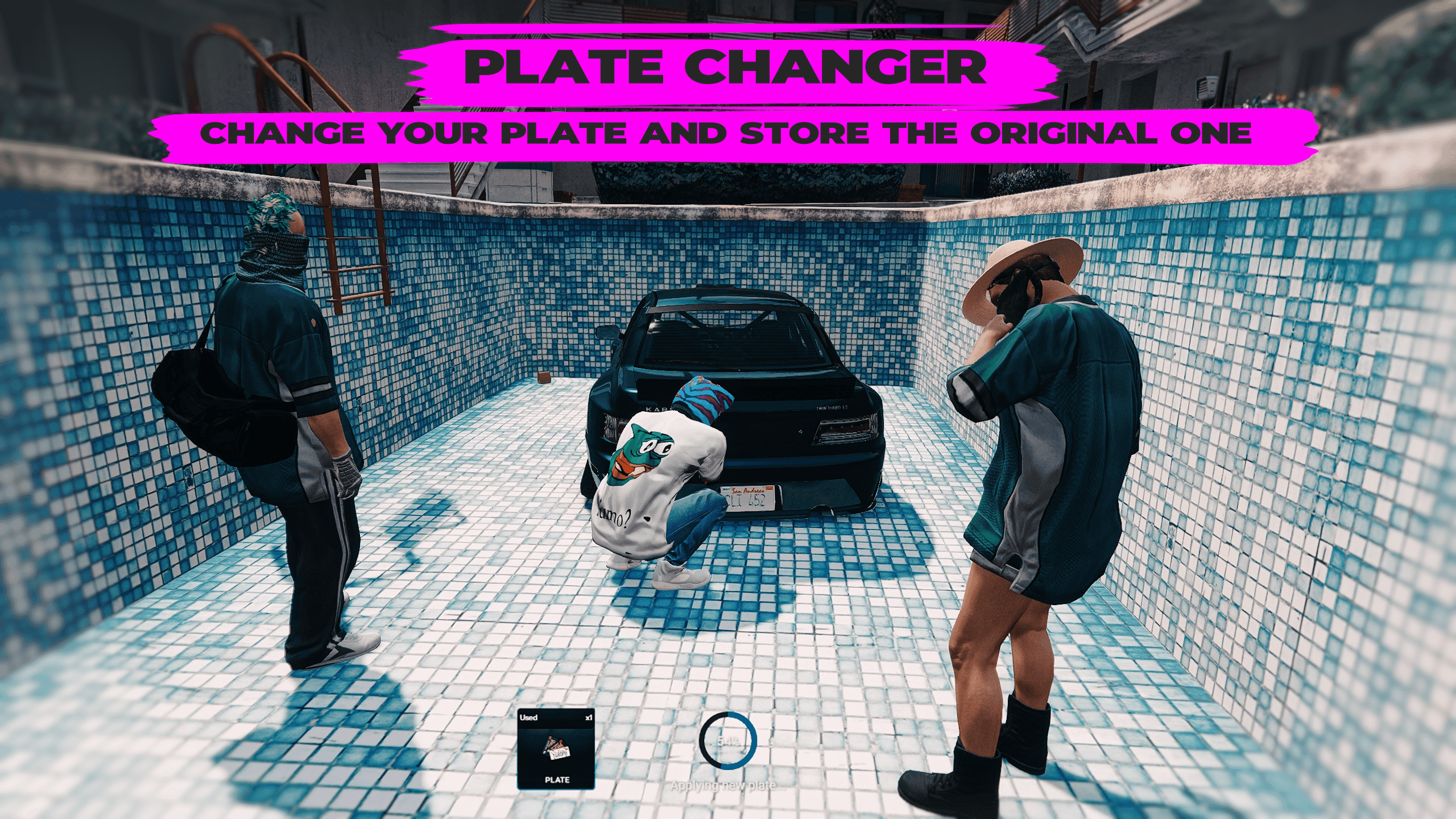 Vehicle plate modification for FiveM roleplay servers