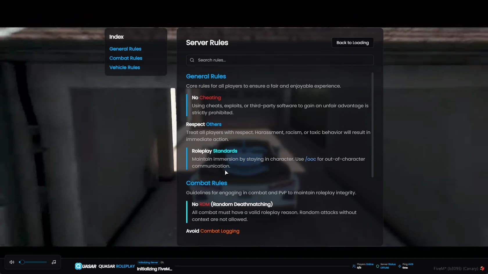 Loading Screen - FiveM Script | Quasar Store